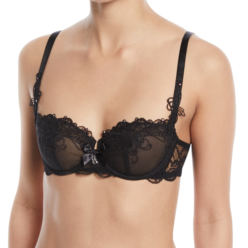 Lise Charmel Back Soir De Venise Lace Demi Cup Underwire Sheer Bra